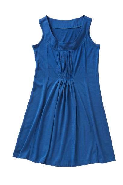 istock Sleeveless blue t-shirt on white background 1373292719