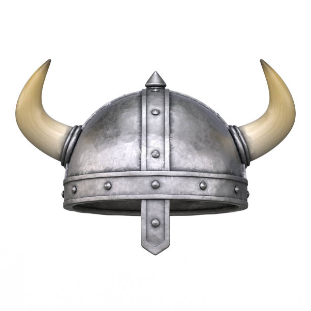 Vista Frontal Del Casco Vikingo Casco Medieval Con Cuernos Sobre Fondo  Blanco Renderizado 3d Foto de stock y más banco de imágenes de Casco de  Vikingo - iStock