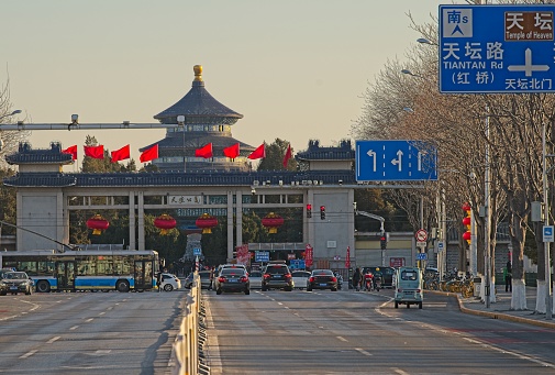 New build road which lead to North gate of Temple of heaven.