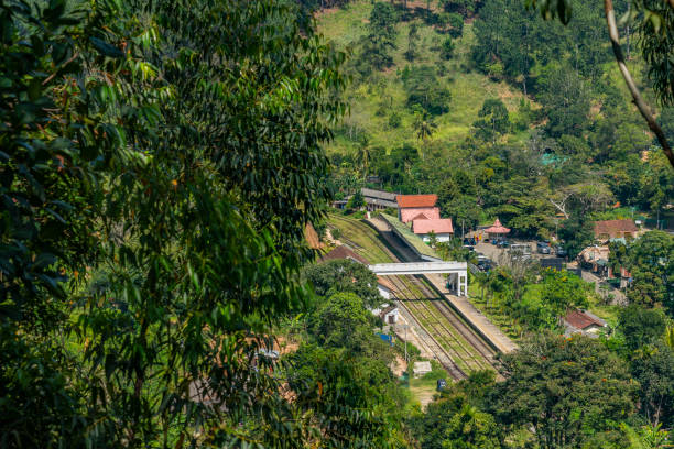 istock Train station in Ella, ariel view with trees, Sri Lanka 1373294893