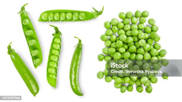 Green Pea Stock Photo - Download Image Now - Green Pea, Cut Out, White Background