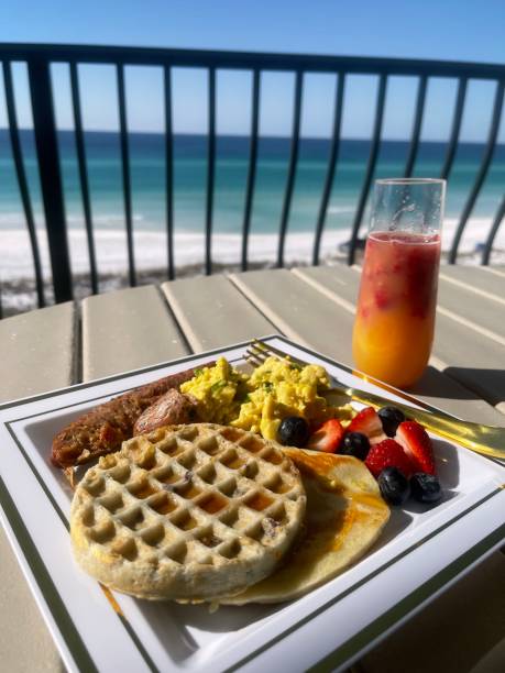 Ocean Breakfast stock photo