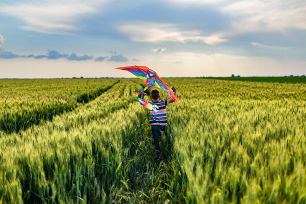 istock Beautiful boy enjoying wheat field 1373299143