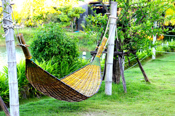 istock The bamboo weave hammock in the garden 1373299254