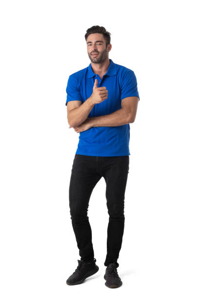 istock Man standing and showing thumbs up 1373300712