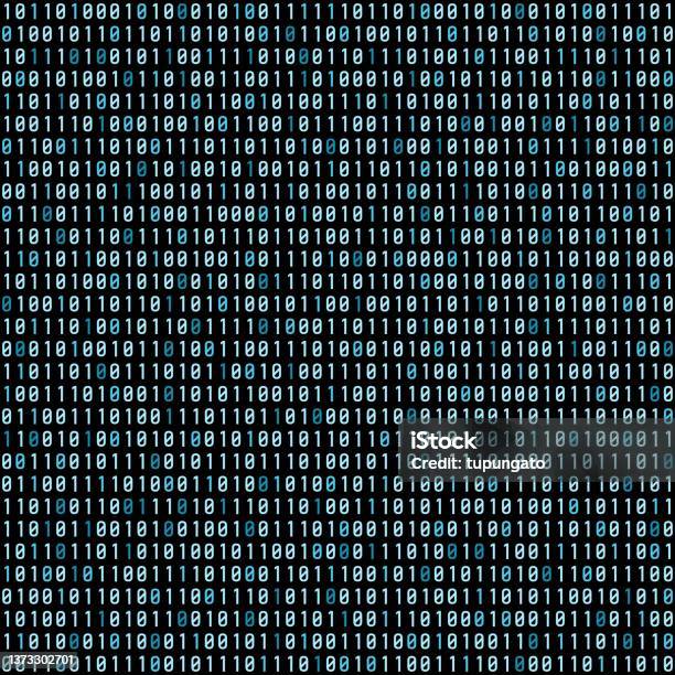 Binary Code Seamless Vector Texture Stock Illustration - Download Image ...