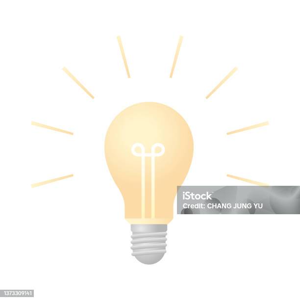 Light In Cartoon Light Bulb Cartoon Vector Illustration Isolated Object Stock ...