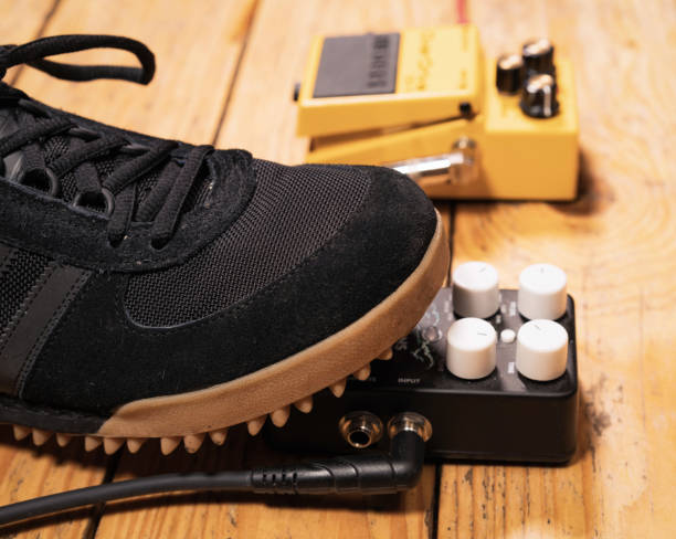 istock Turning on a reverb effect pedal 1373309504