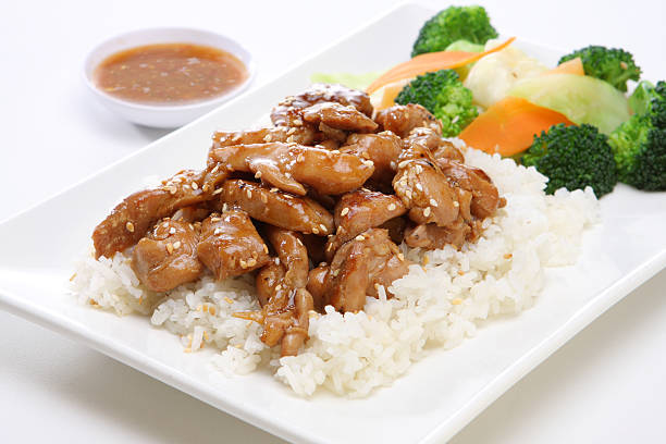 istock Teriyaki Chicken with Steam Rice 137332880