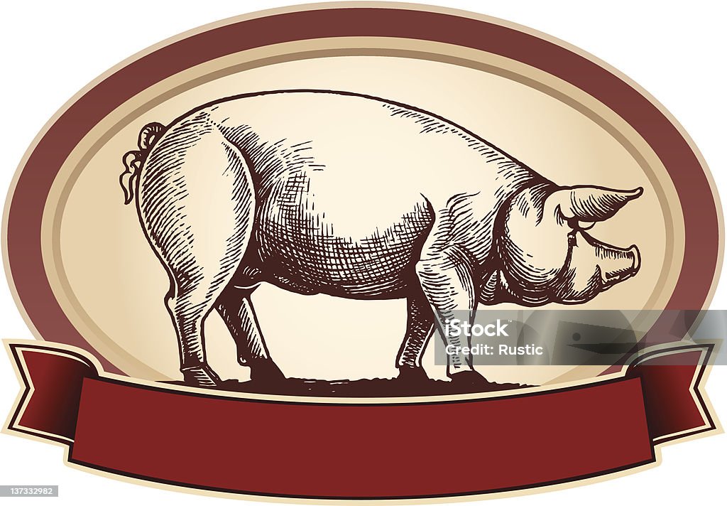 豚のロースト - イラストレーションのロイヤリティフリーベクトルアート