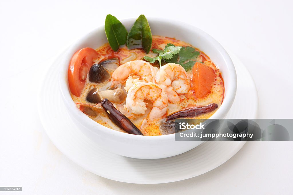 Tom Yum Goong (pikante Krabbensuppe - Lizenzfrei Tom-Yum-Suppe Stock-Foto