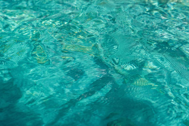 istock abstract blurred background - surface of a transparent clean blue water with circles from drops 1373345240