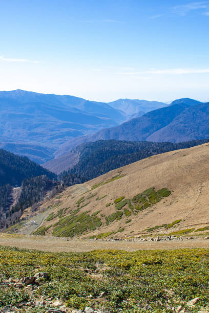 istock A magnificent mountain landscape with rocks against a clear blue sky. 1373349215