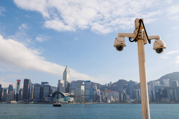 istock Hong Kong Skyline with security cameras 1373349463