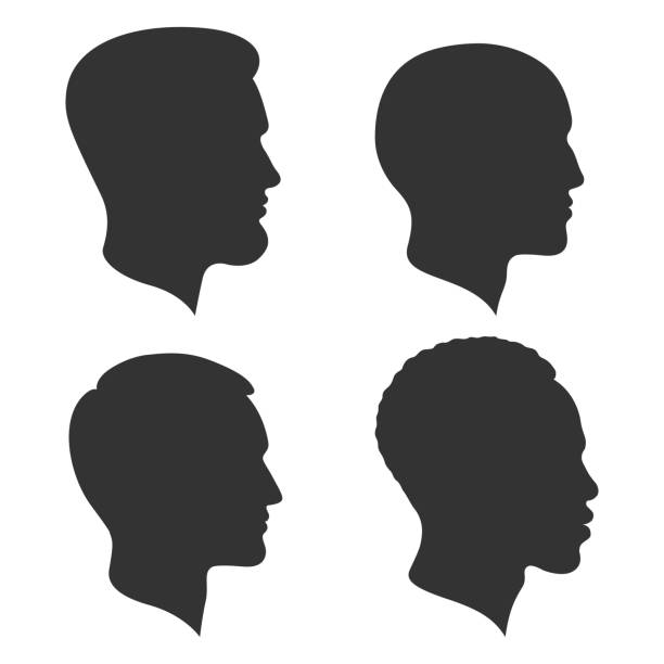 54 Black And White Male Cartoon Face Profile Illustrations & Clip Art -  iStock