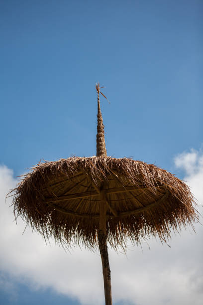 Umbrella on the blue sky