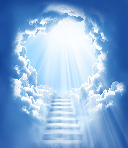 schody w niebo - cloud heaven light sunbeam zdjęcia i obrazy z banku zdjęć