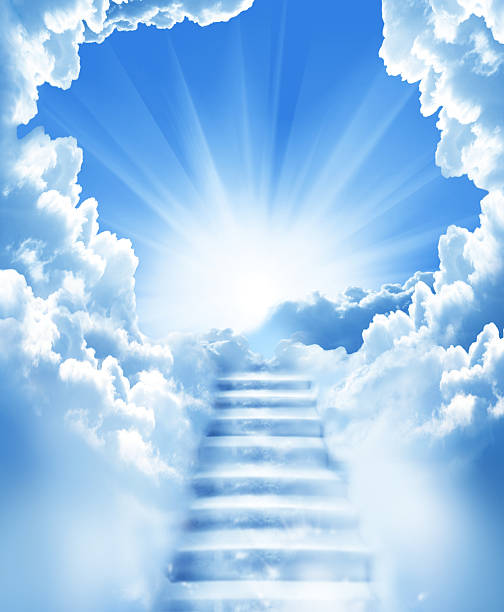 stairs in sky stairway to heaven heaven clouds stock pictures, royalty-free photos & images