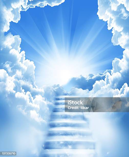 Stairs In Sky Stock Photo - Download Image Now - Heaven, Sky, Cloud - Sky