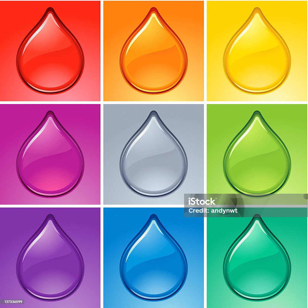 Glossy Droplet Shape A set of glossy droplet in various colours. Blood stock vector Glossy Droplet Shape A set of glossy droplet in various colours. Blood stock vector