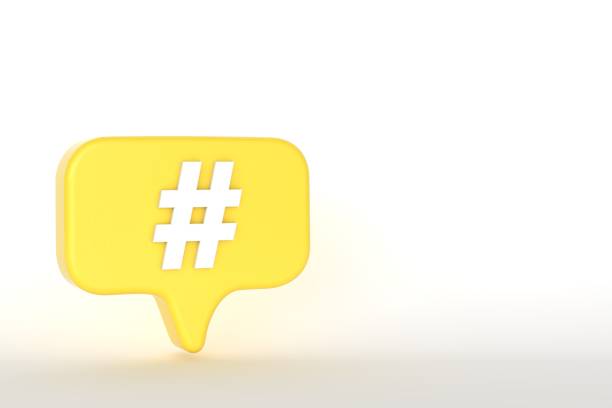 istock White hashtag sign symbol on yellow speech bubble 1373379279