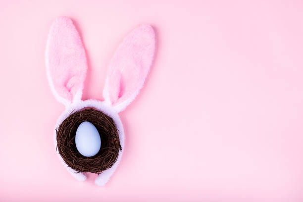 istock Happy Easter celebration. Festive holiday template backdrop for online shopping. Spring event celebration template for web design 1373381384