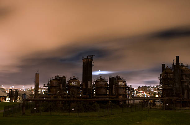 istock Moon and Clouds over Gassworks park at night 137340333