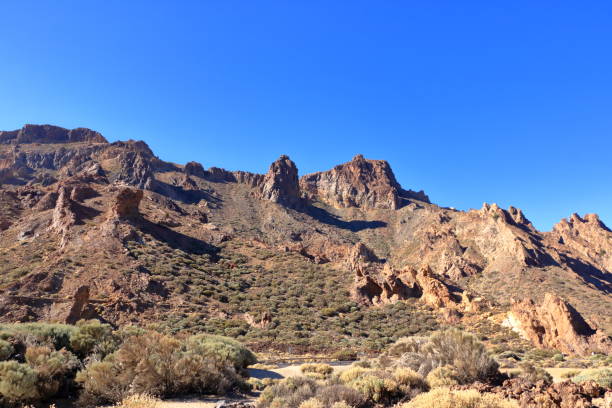 istock Teide National Park on Tenerife, with lava fields and the Teide volcano 1373418019