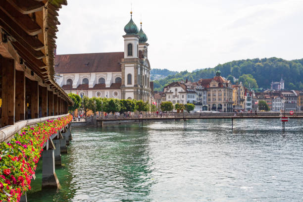 istock Luzern Lucerne Waterfront Riverfront City architecture in Switzerland 1373426409