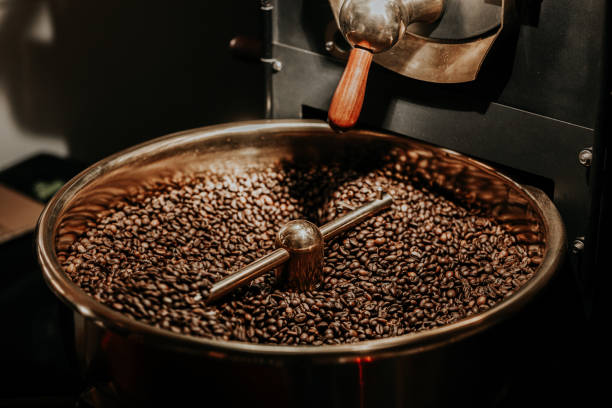 istock Coffee beans being cooled after being roasted from a coffee roaster machine 1373430257