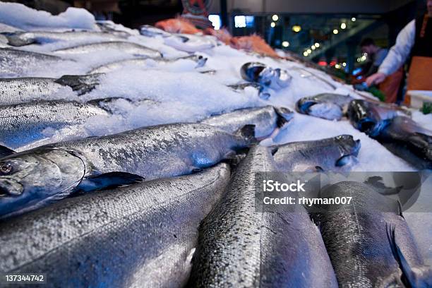 Fish Market Stockfoto und mehr Bilder von Bundesstaat Washington - Bundesstaat Washington, Eis, Fisch