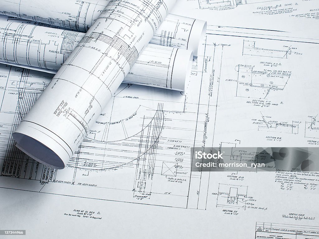 Ingénierie Plans 2 - Photo de Construire libre de droits