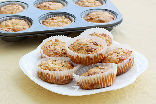 cheese burger muffins stock photo