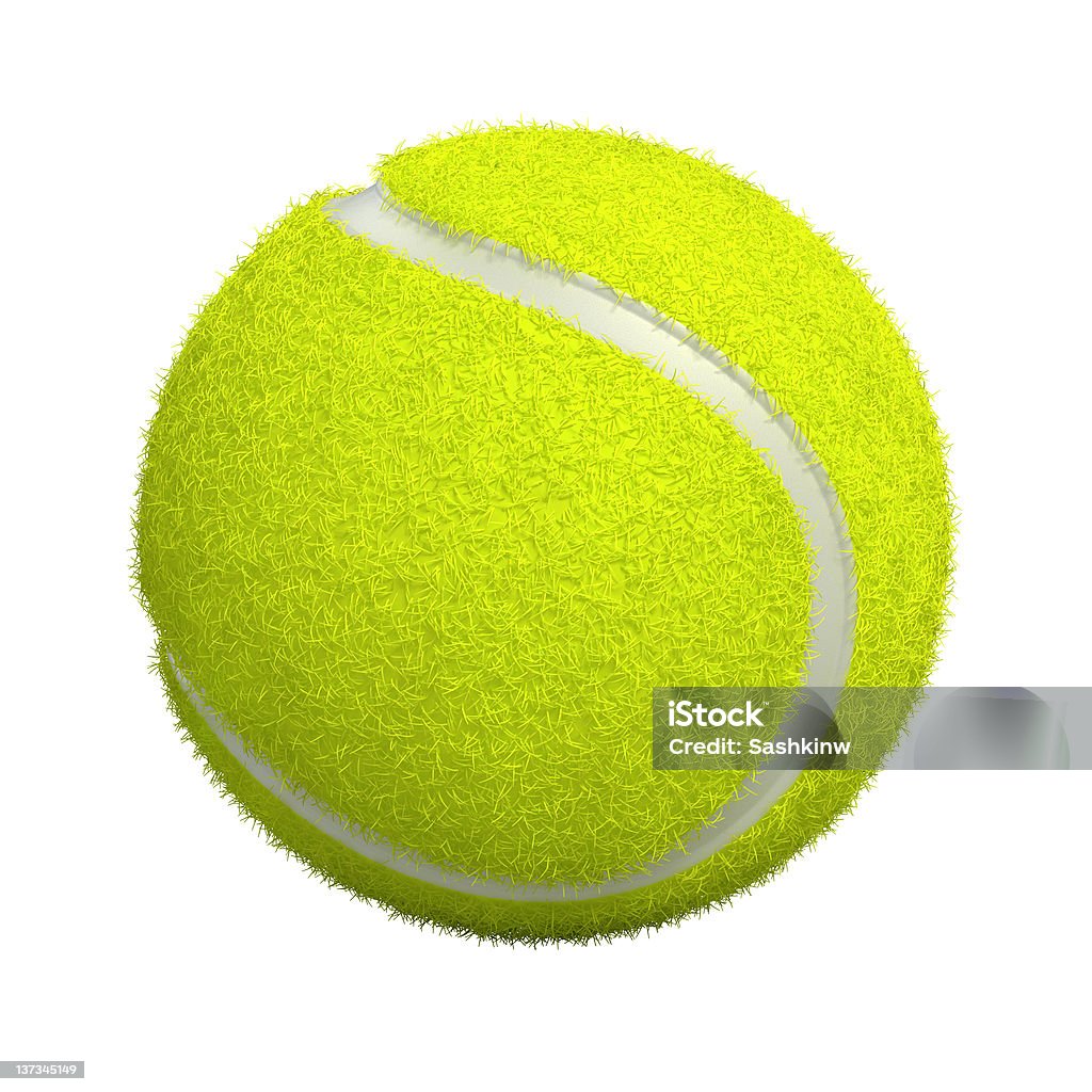 Tennis Ball Tennis Ball isolated on white - 3d render Tennis Ball Stock Photo