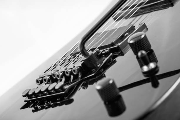 Detail of a Heavy Metal Rock Guitar stock photo