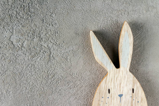 istock Easter wooden bunny, copy space 1373463358