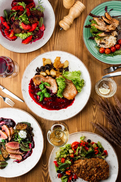 istock grilled pork with a side dish. restaurant menu 1373464484