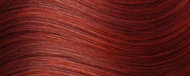 рыжий фон для волос. прямая длинная текстура волос. - hair care human hair care nature стоковые фото и изображения