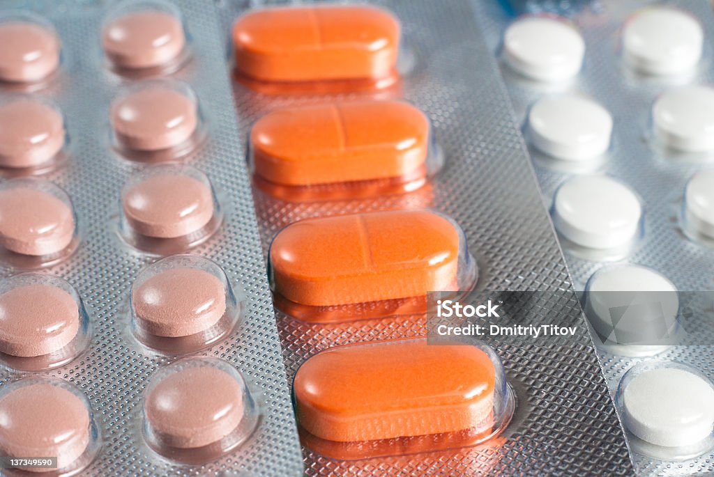 Packs of pills isolated on white background. Packs of pills isolated on white Antibiotic Stock Photo