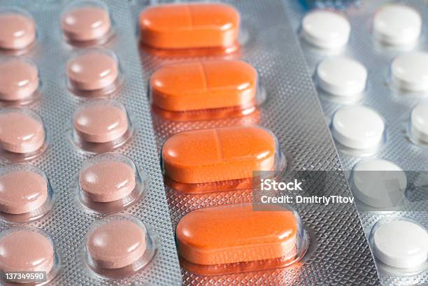 Packs Of Pills Isolated On White Background Stock Photo - Download Image Now - Antibiotic, Capsule - Medicine, Dose