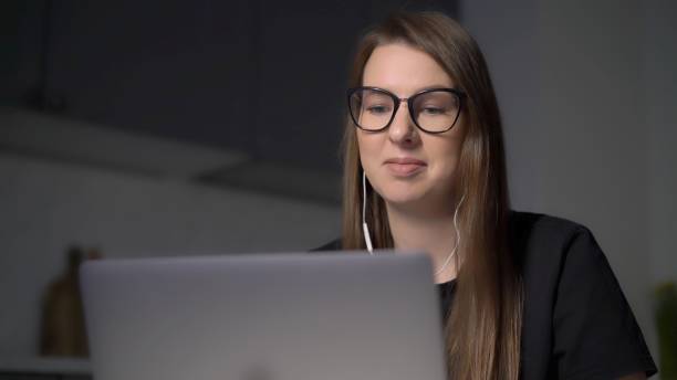 istock Person using the laptop. Woman working on computer 1373526664