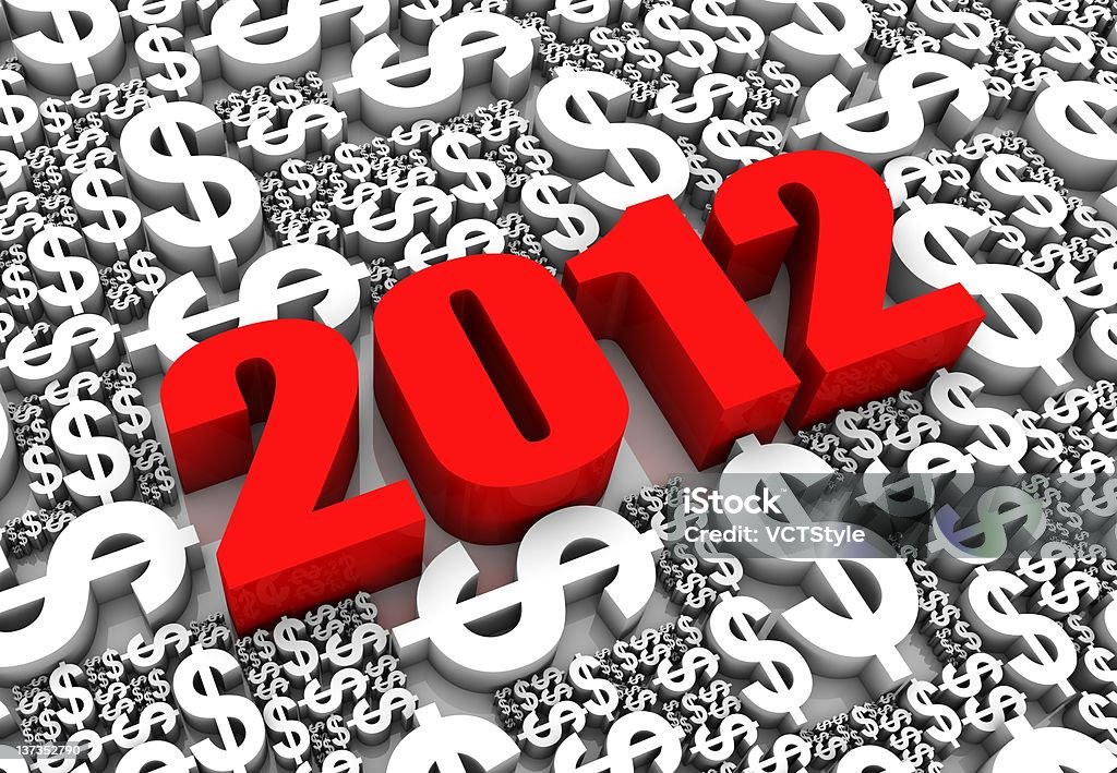 Finanziellen Erfolg in 2012 - Lizenzfrei Digital generiert Stock-Foto