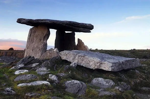 Photo of Poulnabrone Dolmen, The Burren, County Clare, Ireland