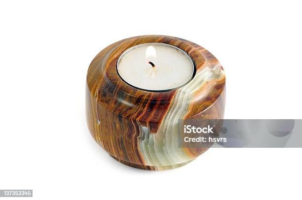 Kerzenleuchter Tealight Der Agate Auf Weißem Hintergrund Stockfoto und mehr Bilder von Achate