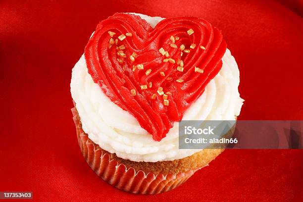 Valentines Day Cupcake Stock Photo - Download Image Now - American Culture, Baked, Blue