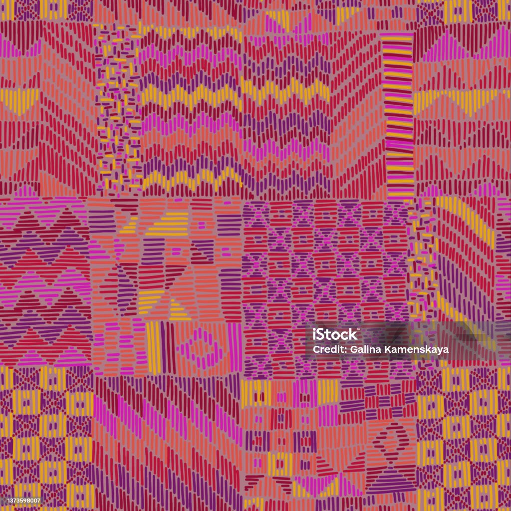 Seamless Aztec Zig Zag Chevron Lines Triangle Stripe Patchwork Style ...