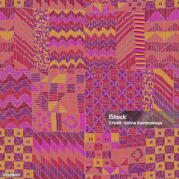 Seamless Aztec Zig Zag Chevron Lines Triangle Stripe Patchwork Style ...
