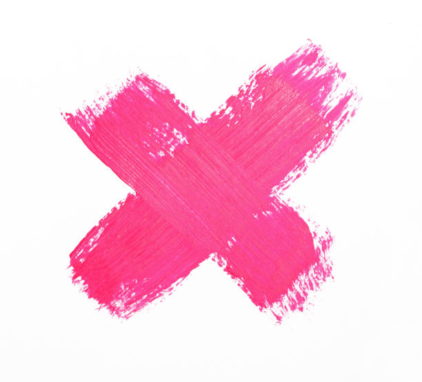 neon pink brush paint - cross