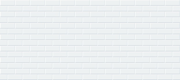 Subway tile seamless pattern. Vector abstract background with geometric shapes. White ceramic tile for kitchen or bathroom. Realistic white wall brick texture in the Parisian metro.