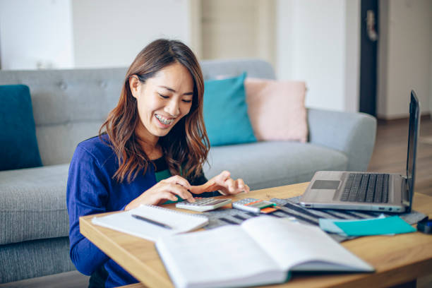 istock Doing taxes at home is easier on-line 1373614357